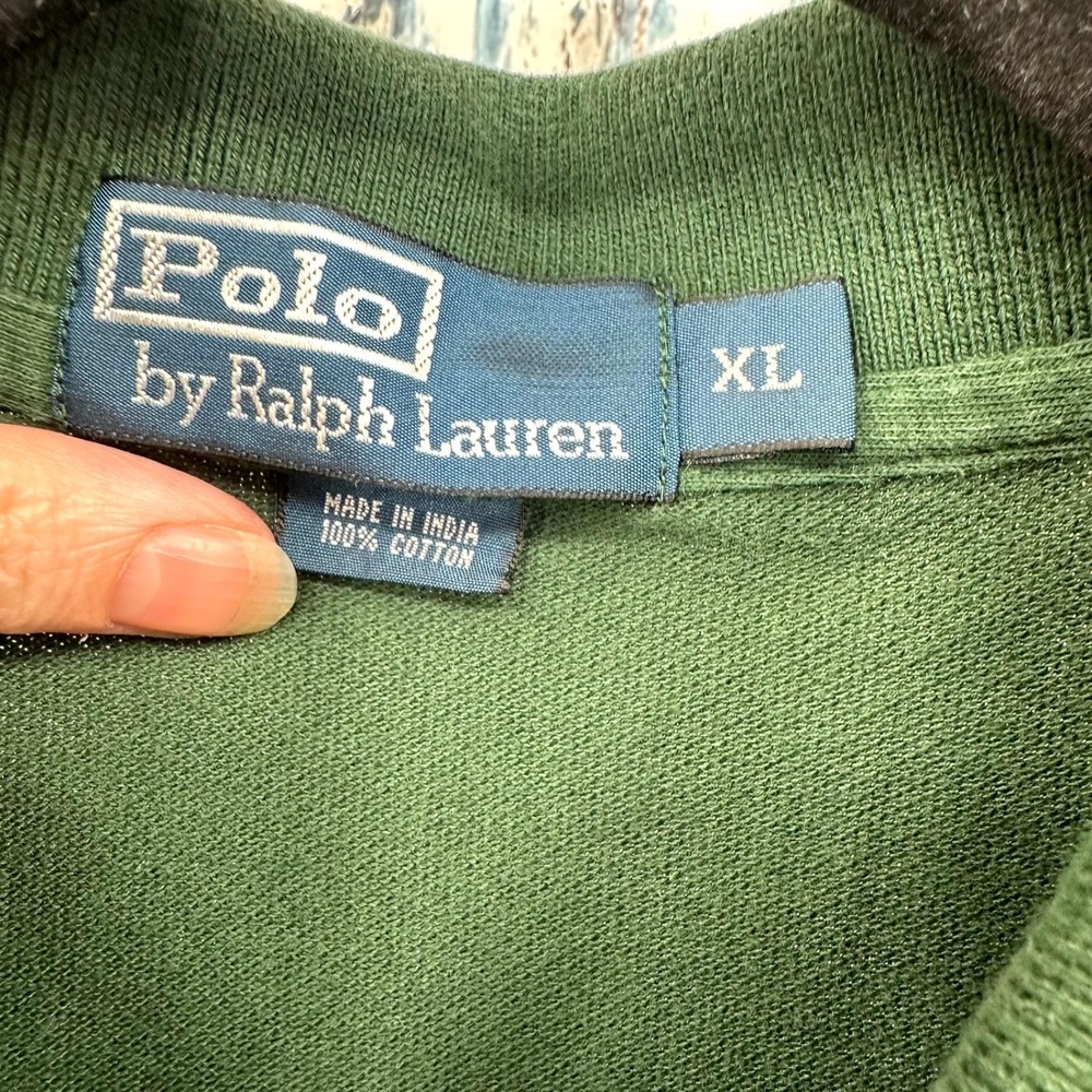 Polo Ralph Lauren Men's XL Green Classic Fit Polo Shirt Large White Pony Logo - Picture 4 of 7